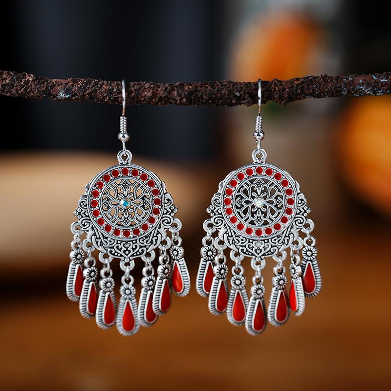 Vintage Bohemain Long Dangle Drop Earrings For Women Hollow Gemetric Enamel Waterdrop Tassel Boho Anitque Copper Color Zircon красный
Vintage Bohemain Long Dangle Drop Earrings For Women Hollow Gemetric Enamel Waterdrop Tassel Boho Anitque Copper Color Zircon красный