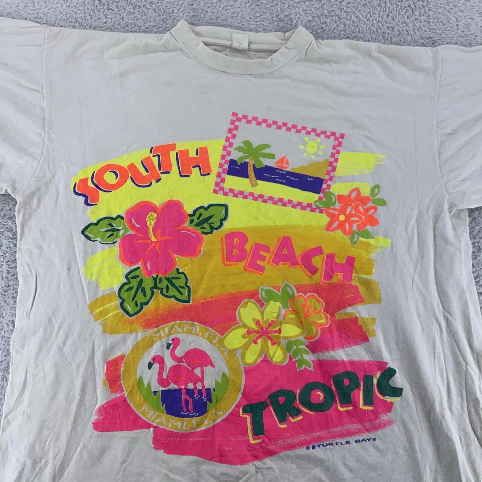 Vintage South Beach Tropic Shirt Mens 2XL Miami Florida Graphic Neon 90s Tee 4XL
Vintage South Beach Tropic Shirt Mens 2XL Miami Florida Graphic Neon 90s Tee 4XL