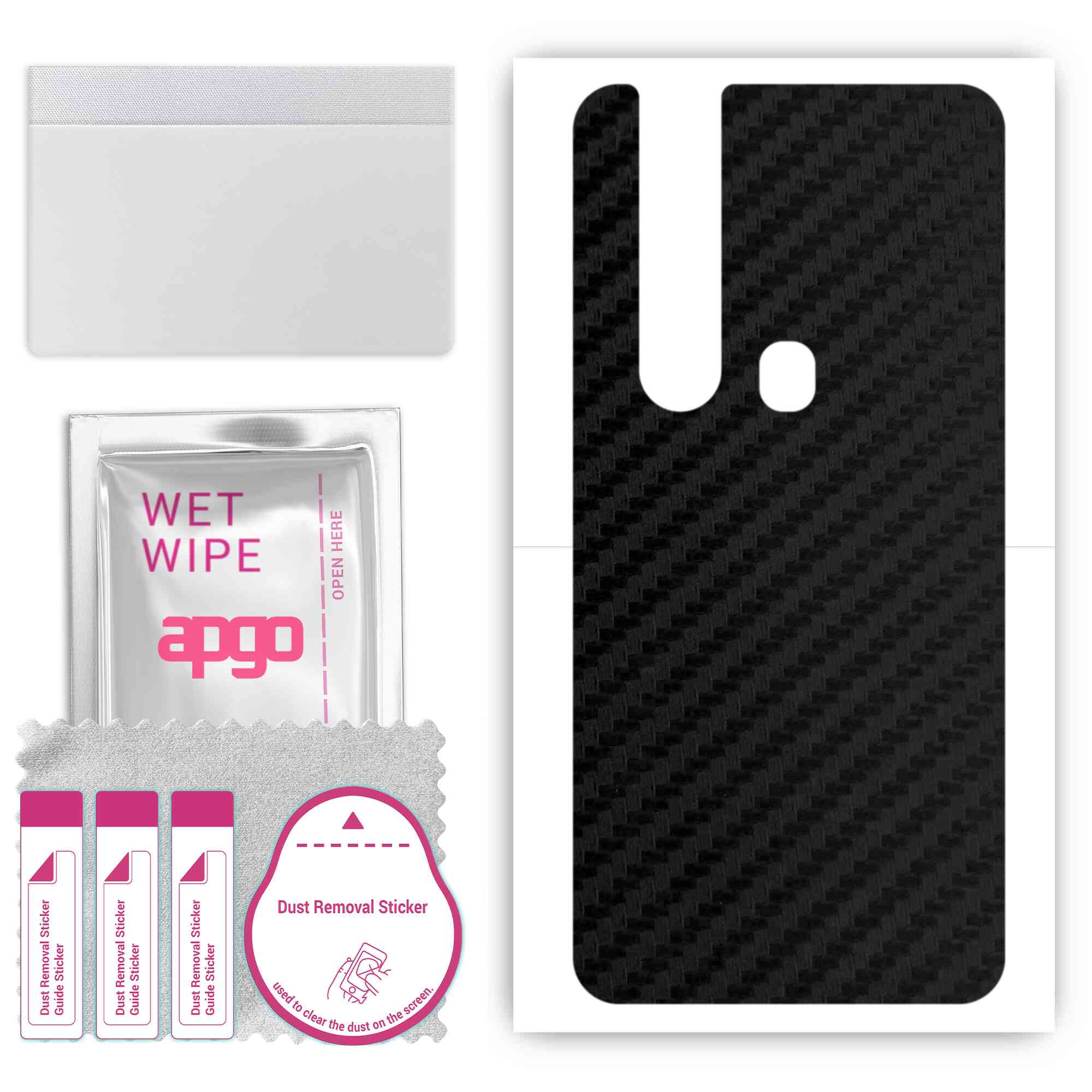 apgo Protective Skin Sticker for the back compatible with Tecno Camon 15 Pro, Wrap Film, Foil, Vinyl - Pattern Carbon Black
apgo Protective Skin Sticker for the back compatible with Tecno Camon 15 Pro, Wrap Film, Foil, Vinyl - Pattern Carbon Black
