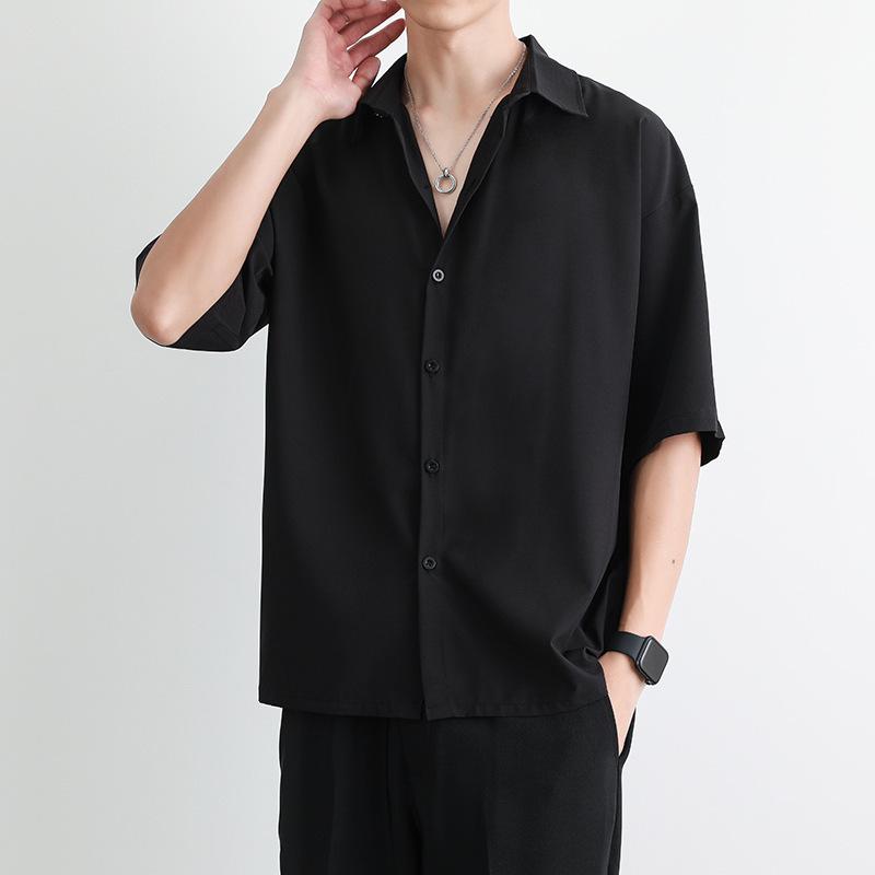 2026 Men s Trendy Short Sleeve Solid Color Shirt - High-End Business Casual 2XL чёрный
2026 Men s Trendy Short Sleeve Solid Color Shirt - High-End Business Casual 2XL чёрный