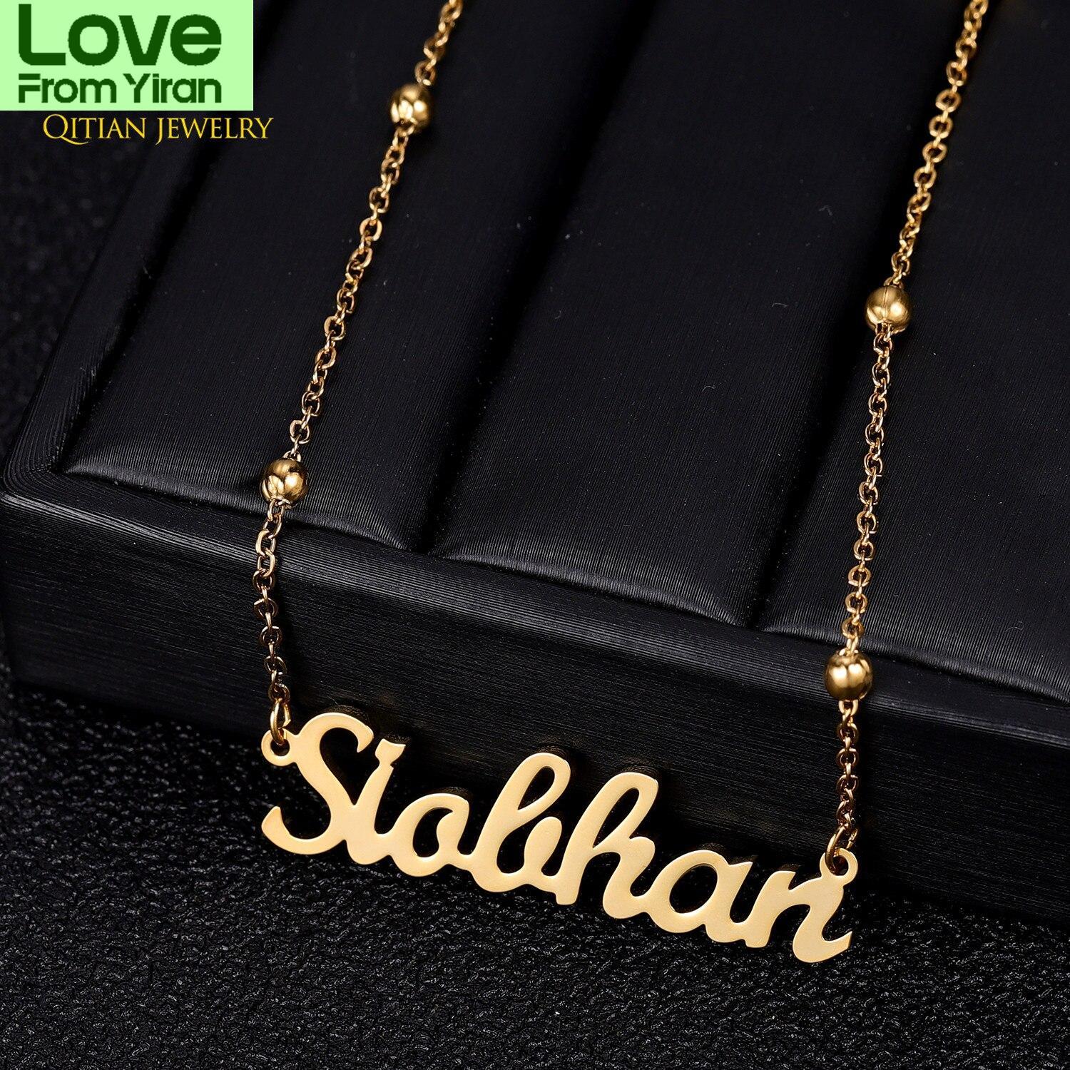 Personalized Name Necklace Customized Gold Stainless Steel Nameplate Names Pendant Beads Chain Jewelry For Jewelry Women Gifts золотой
Personalized Name Necklace Customized Gold Stainless Steel Nameplate Names Pendant Beads Chain Jewelry For Jewelry Women Gifts золотой