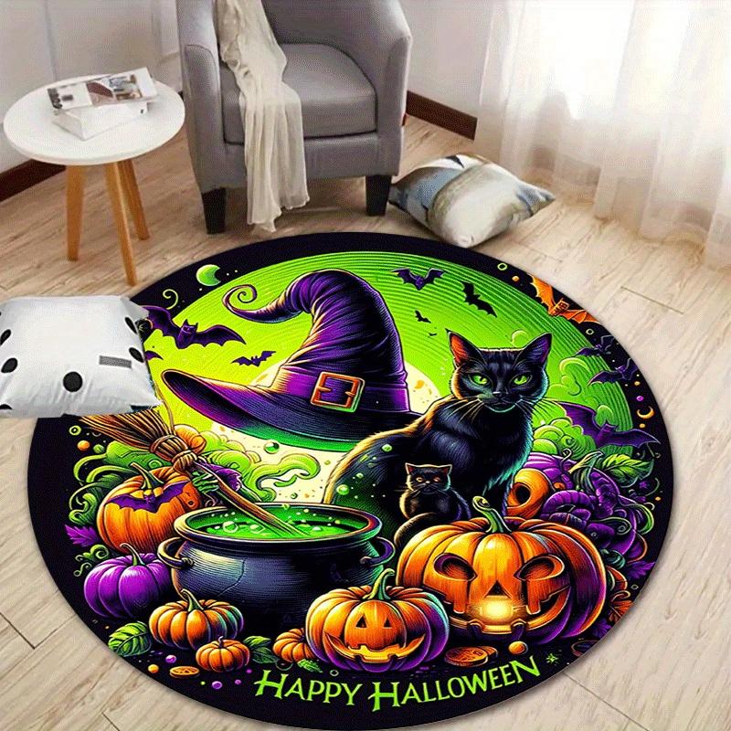 1pc Soft, Absorbent & Non-Slip Halloween Pumpkin Hat and Black Cat Round Rug, Perfect for Entryway, Living Room, Bedroom Decor, Machine Wash 80cm by 80cm
1pc Soft, Absorbent & Non-Slip Halloween Pumpkin Hat and Black Cat Round Rug, Perfect for Entryway, Living Room, Bedroom Decor, Machine Wash 80cm by 80cm