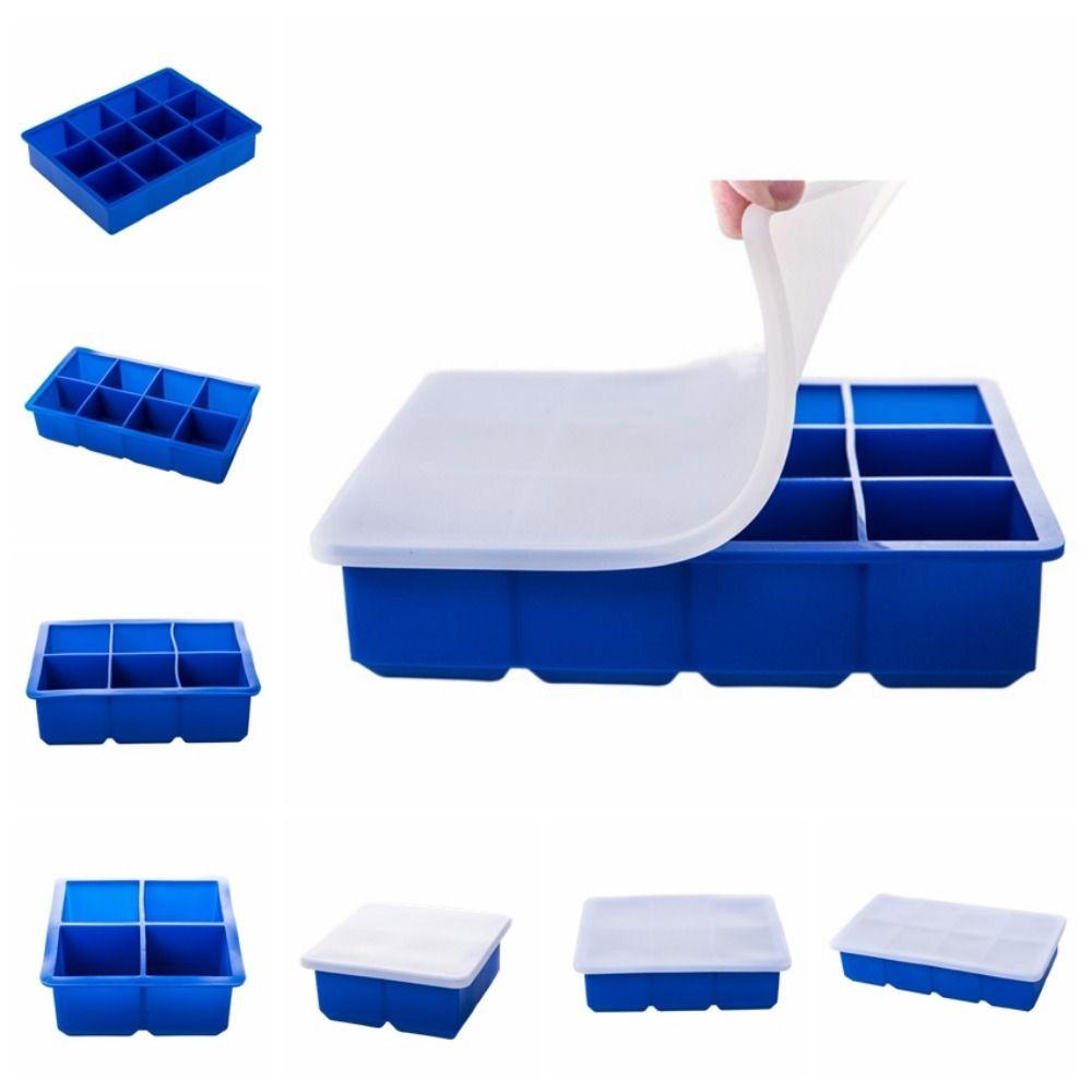 BPA Free Large Ice Cube Tray Silicone Square Ice Mold Ice Cube Maker for Whiskey/Brandy/Cubitera blue-12 grids with lid
BPA Free Large Ice Cube Tray Silicone Square Ice Mold Ice Cube Maker for Whiskey/Brandy/Cubitera blue-12 grids with lid