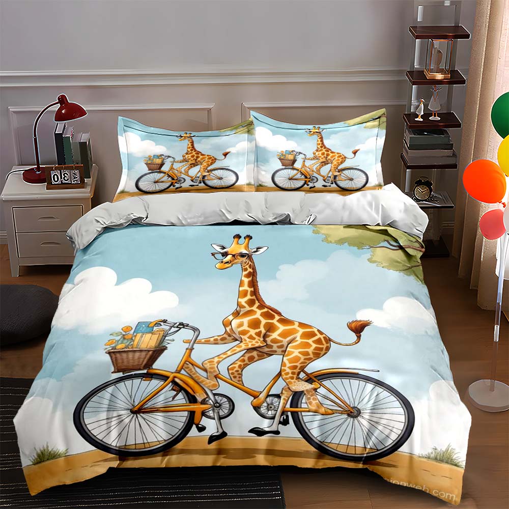Giraffe riding a bicycle. Bedding sets Duvet cover sets Duvet covers Pillowcases(1 * Duvet Cover 2 * Pillowcases, without duvet insert) 135x200cm
Giraffe riding a bicycle. Bedding sets Duvet cover sets Duvet covers Pillowcases(1 * Duvet Cover 2 * Pillowcases, without duvet insert) 135x200cm