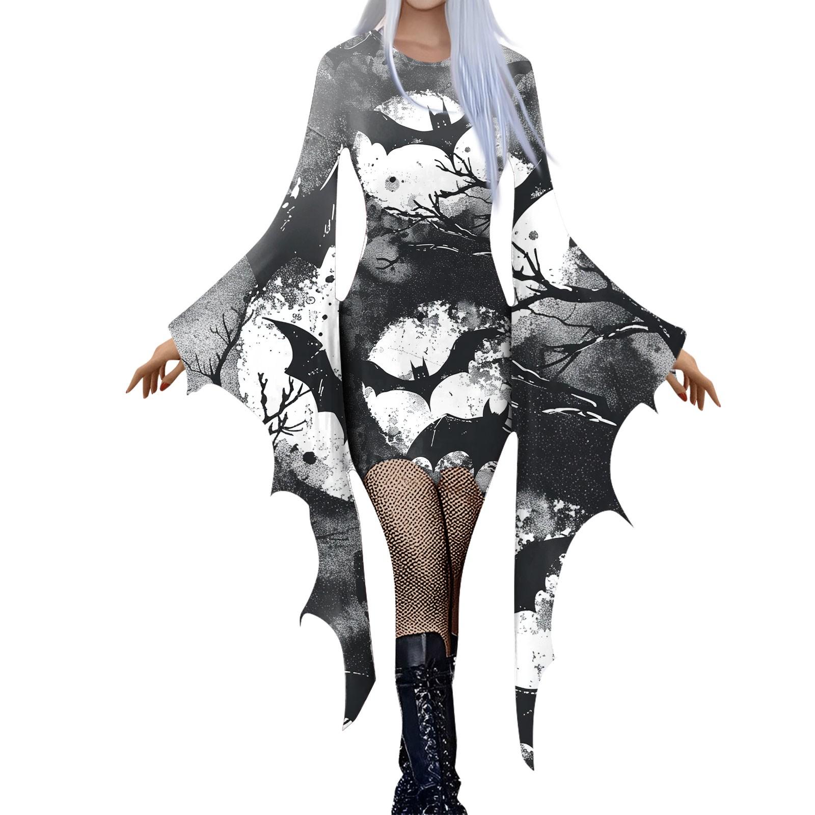 Женская мода готический панк летучая мышь рукав 3D милый принт Хэллоуин нестандартное вечернее платье XL
Женская мода готический панк летучая мышь рукав 3D милый принт Хэллоуин нестандартное вечернее платье XL