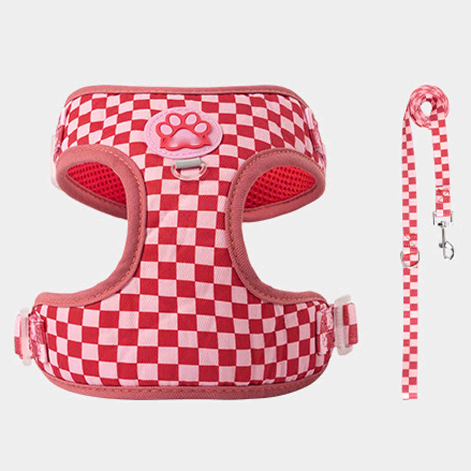 Adjustable Checkered Pattern Pet Harness and Leash Set Breathable Mesh Vest Design for Small Dogs and Cats Walking Outdoor S
Adjustable Checkered Pattern Pet Harness and Leash Set Breathable Mesh Vest Design for Small Dogs and Cats Walking Outdoor S