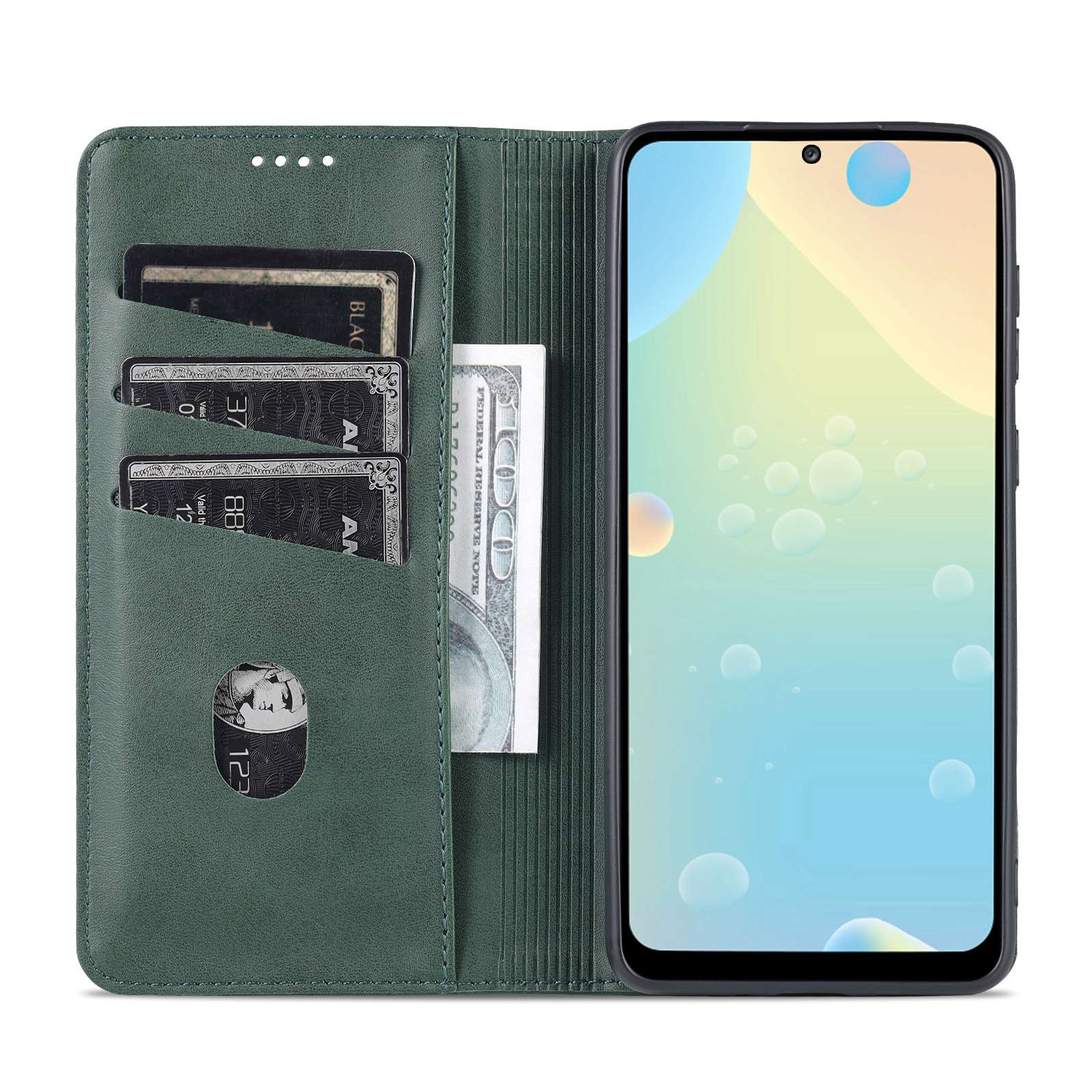 AZNS For Samsung Galaxy A73 5G Foldable Stand Textured Leather Phone Case Magnetic Auto-absorbed Anti-fall Protector with Wallet Green
AZNS For Samsung Galaxy A73 5G Foldable Stand Textured Leather Phone Case Magnetic Auto-absorbed Anti-fall Protector with Wallet Green
