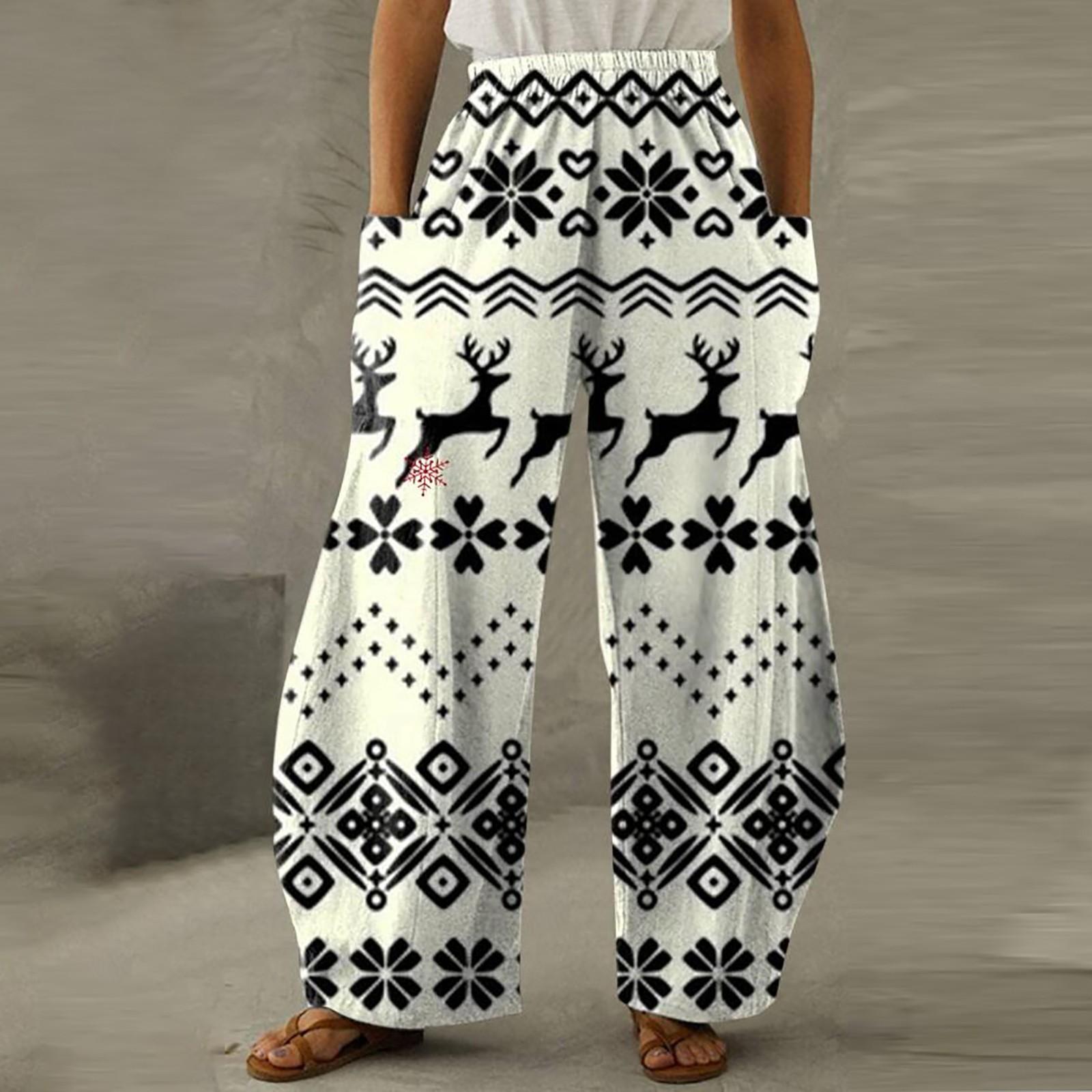 Women s Fashion Christmas Elements Printed Loose Casual Wide Leg Pants XXL білий
Women s Fashion Christmas Elements Printed Loose Casual Wide Leg Pants XXL білий