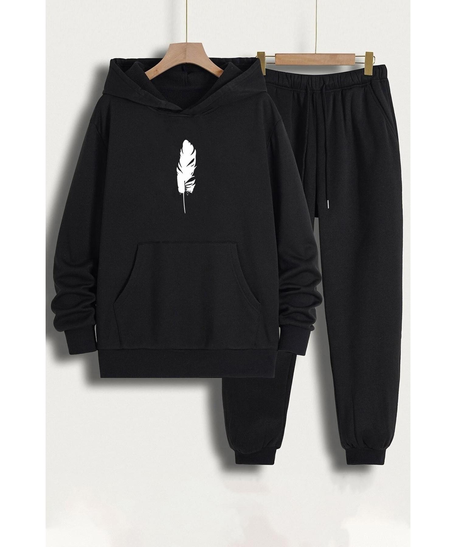 Спортивный костюм унисекс специального дизайна с верхом и низом с принтом перьев
Спортивный костюм унисекс специального дизайна с верхом и низом с принтом перьев