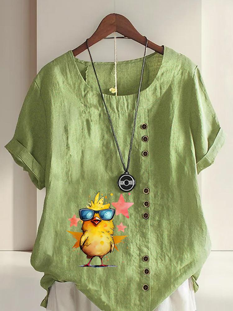 Women s Fashion Chick Print Shot Sleeve T-shirt Loose Cotton Shirt Casual Loose Summer Plus Size Blouse Tops 5XL зелений
Women s Fashion Chick Print Shot Sleeve T-shirt Loose Cotton Shirt Casual Loose Summer Plus Size Blouse Tops 5XL зелений