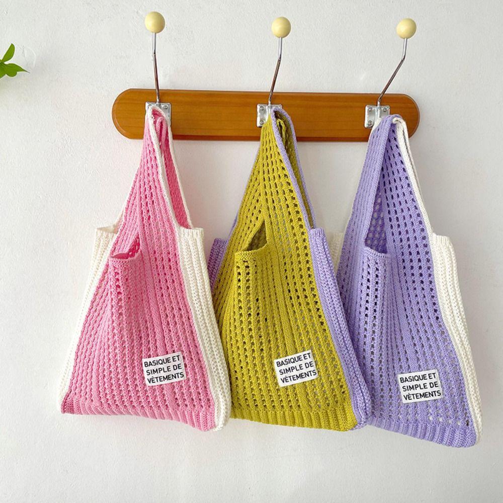 Женская сумка на запястье с узлом, повседневная цветная двухцветная большая сумка, новая вязаная сумка ручной работы
Женская сумка на запястье с узлом, повседневная цветная двухцветная большая сумка, новая вязаная сумка ручной работы