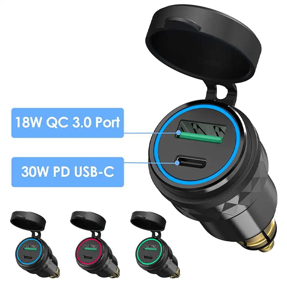 Алюминиевый USB QC 3.0 быстрое зарядное устройство PD двойной адаптер зарядное устройство водонепроницаемая розетка мотоциклы для разъема DIN/BMW
Алюминиевый USB QC 3.0 быстрое зарядное устройство PD двойной адаптер зарядное устройство водонепроницаемая розетка мотоциклы для разъема DIN/BMW