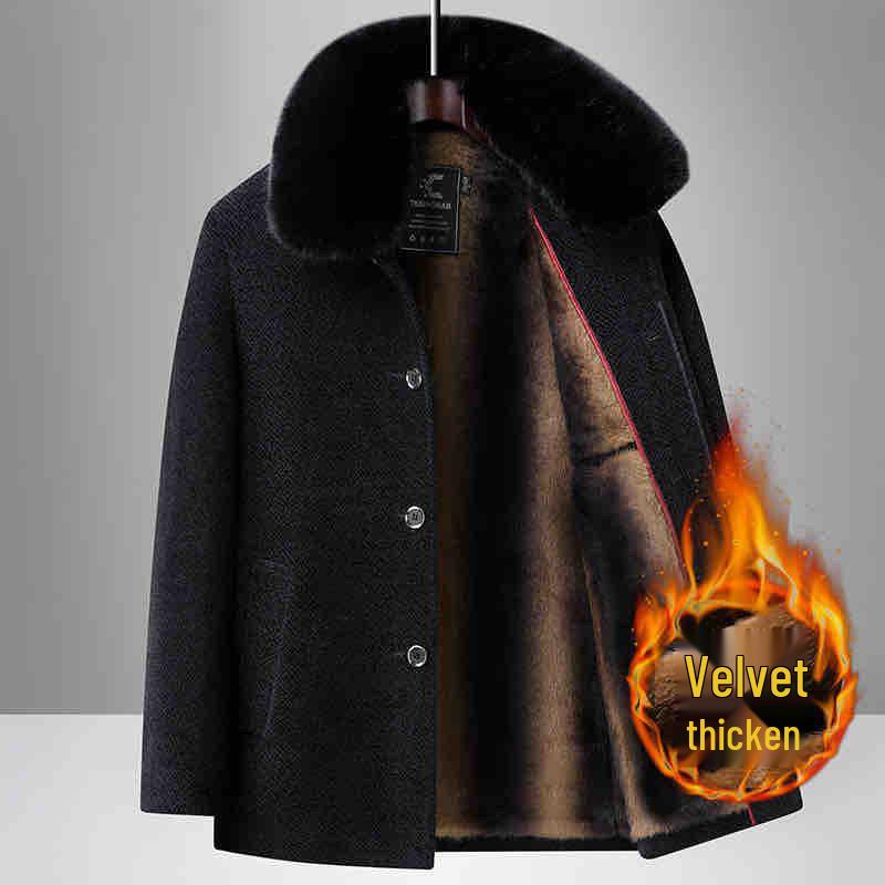 Men s Wool Coat with Fleece Lining, Thickened Chenille, Mid-Length, Warm Winter Jacket for Middle-Aged and Elderly 175 (90-115 jin)
Men s Wool Coat with Fleece Lining, Thickened Chenille, Mid-Length, Warm Winter Jacket for Middle-Aged and Elderly 175 (90-115 jin)