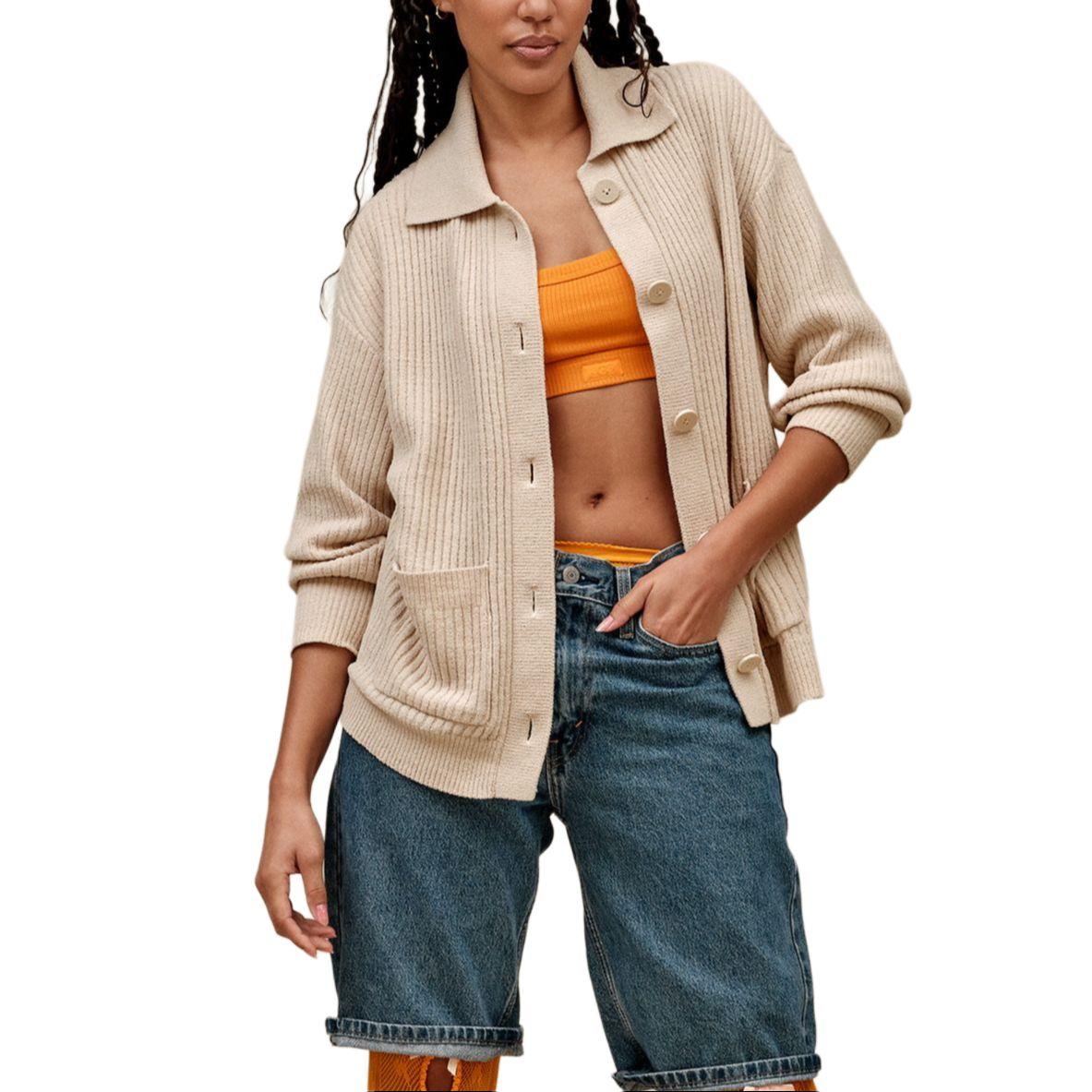 UGG Solid Color Lapel Drop Shoulder Long Sleeve Knit Sweater Women sweater Beige 1169890-SAN XS
UGG Solid Color Lapel Drop Shoulder Long Sleeve Knit Sweater Women sweater Beige 1169890-SAN XS
