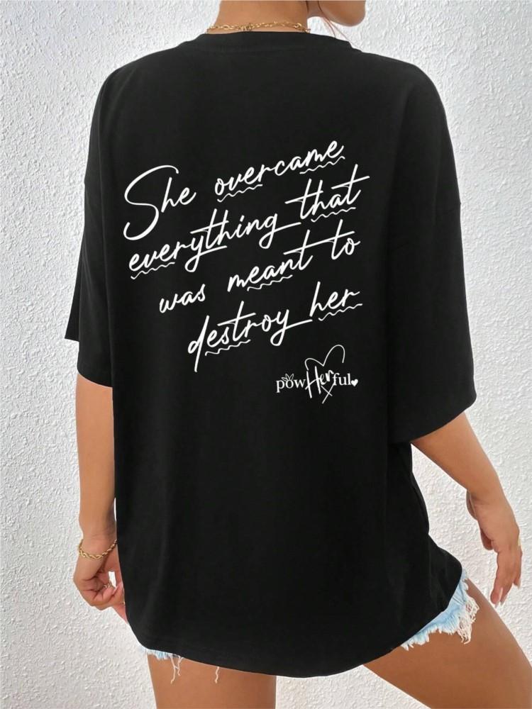 Women Cotton TShirts Personality Slogan Powerful Letter Print Street tees Spring Sporty Casual Tops Loose Comfortable Clothes 4XL
Women Cotton TShirts Personality Slogan Powerful Letter Print Street tees Spring Sporty Casual Tops Loose Comfortable Clothes 4XL