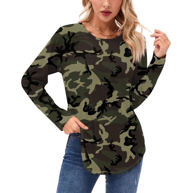 Camouflage Print Autumn Long Sleeves Women s T-shirts Fashion Casual Tops Daily Loose Crew Neck Women Clothing 3XL
Camouflage Print Autumn Long Sleeves Women s T-shirts Fashion Casual Tops Daily Loose Crew Neck Women Clothing 3XL
