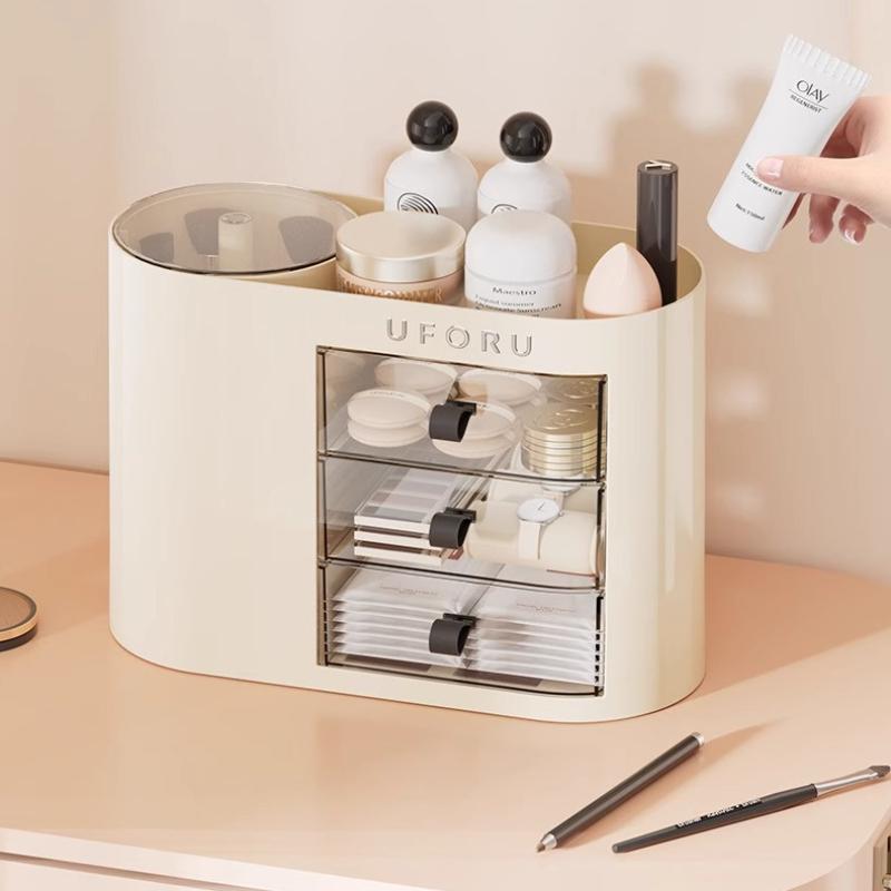 Auto Push Lifting Cosmetic Storage Box Makeup Organizer Drawer Set Dressing Table Dustproof Lipsticks Powder Makeup Brush Holder
Auto Push Lifting Cosmetic Storage Box Makeup Organizer Drawer Set Dressing Table Dustproof Lipsticks Powder Makeup Brush Holder