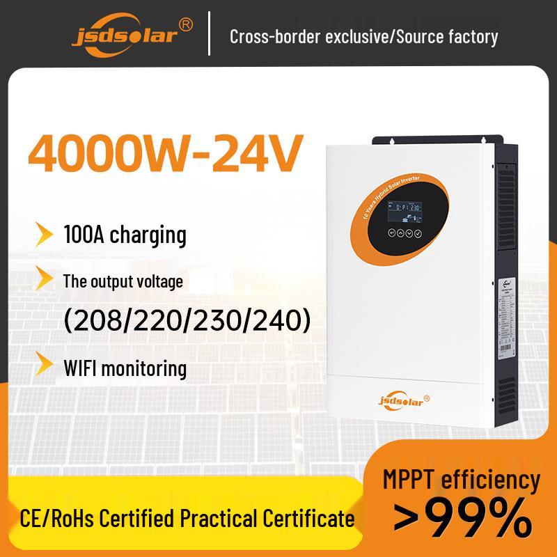 4KW 24V Off-Grid MPPT Pure Sine Wave Inverter with WiFi Integration
4KW 24V Off-Grid MPPT Pure Sine Wave Inverter with WiFi Integration