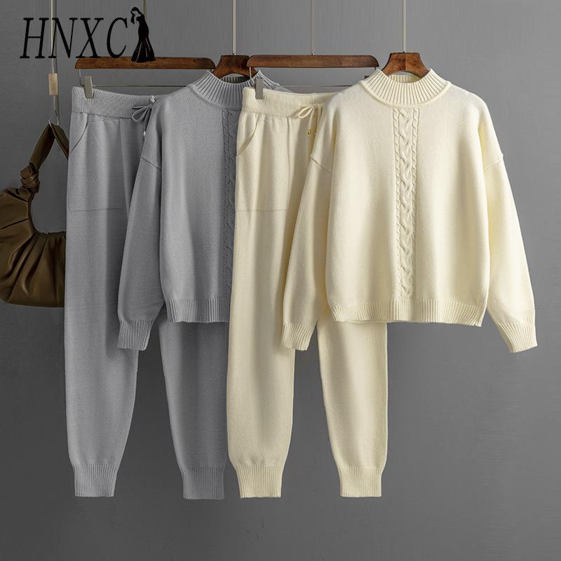 HNXC Women s Autumn and Winter Semi-high Neck Twisted Knit Set, Casual Sweater, Pullover, Two-piece Set One Size зелений
HNXC Women s Autumn and Winter Semi-high Neck Twisted Knit Set, Casual Sweater, Pullover, Two-piece Set One Size зелений