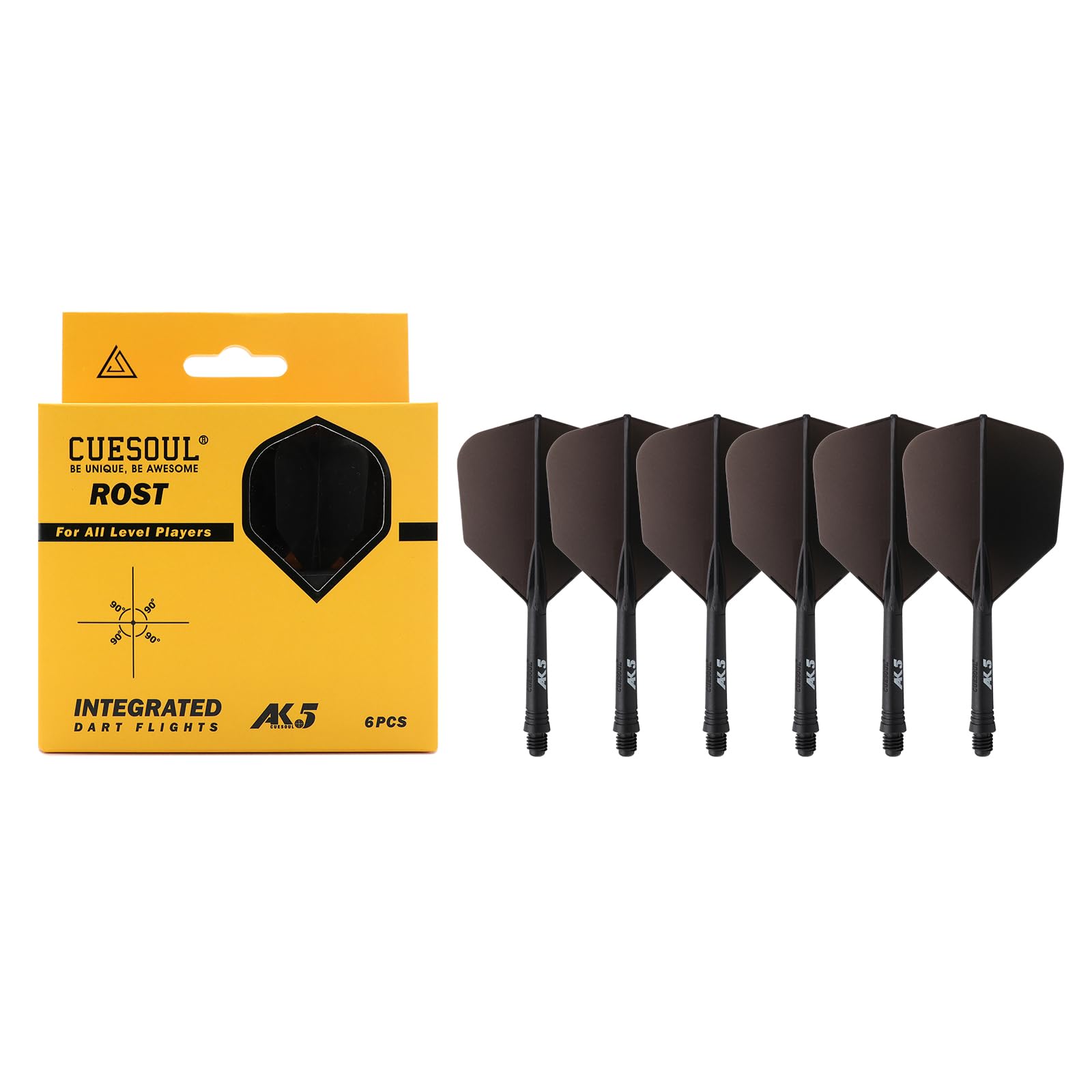 CUESOUL ROST Series Integrated Big Wing Medium Set of 6 Black Shaft, Flight, Shape, Size, (2-CSAK-51YS)
CUESOUL ROST Series Integrated Big Wing Medium Set of 6 Black Shaft, Flight, Shape, Size, (2-CSAK-51YS)