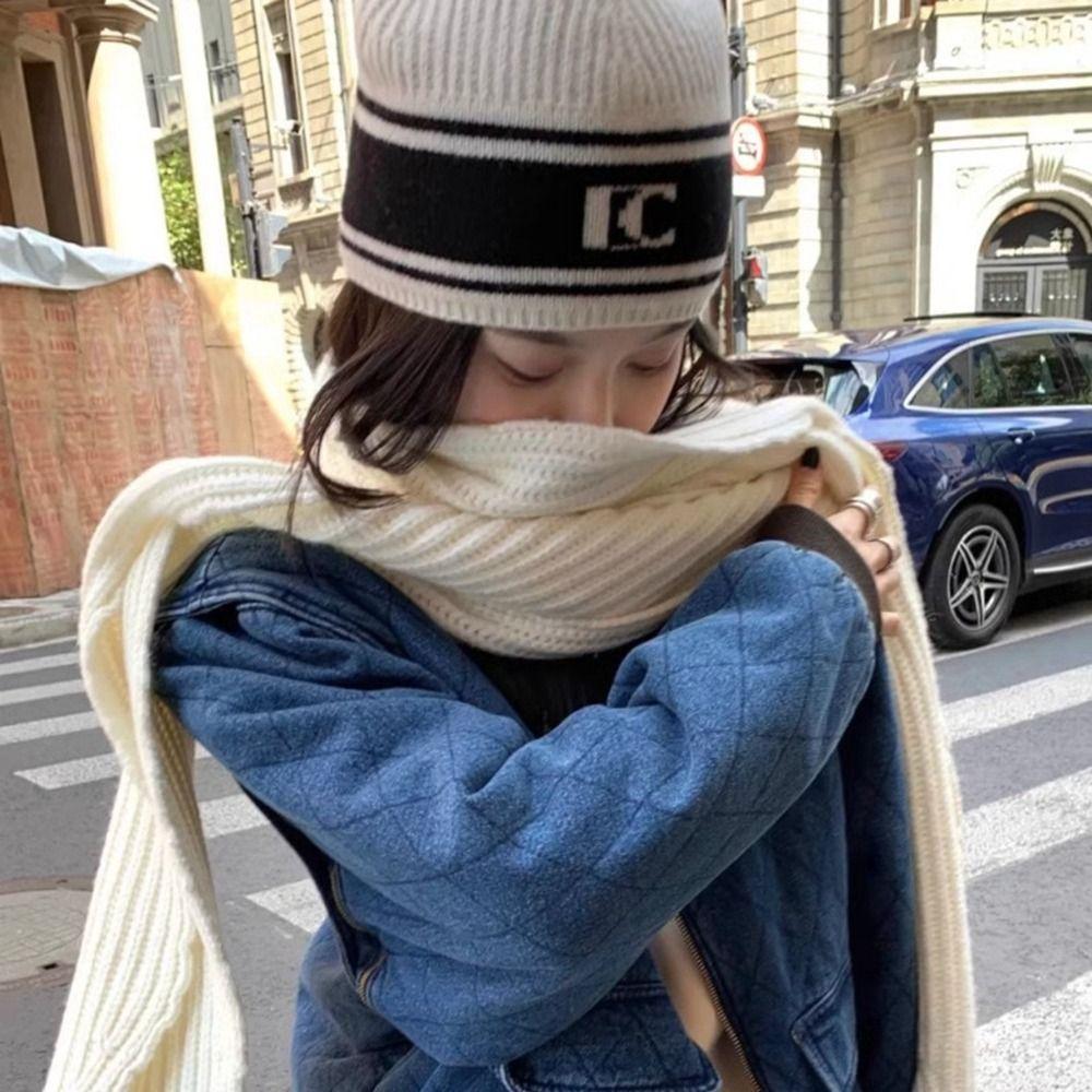 Korean Style Letter Knitted Hat Black and White Woolen Hat Fashion Beanie Hat Female/Girls
Korean Style Letter Knitted Hat Black and White Woolen Hat Fashion Beanie Hat Female/Girls