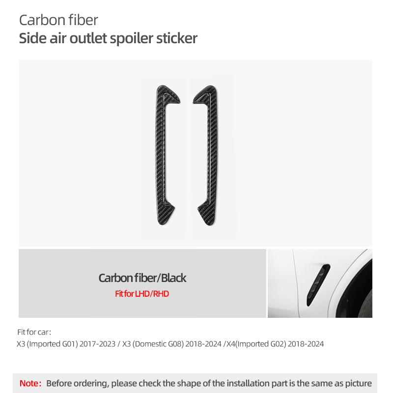 For BMW X4 G02 X3 G01 G08 2017-2024 Carbon Fiber Side Air Outlet Spoiler Trim Sticker Strip Decoration Car Exterior Accessories углеродного волокна черного
For BMW X4 G02 X3 G01 G08 2017-2024 Carbon Fiber Side Air Outlet Spoiler Trim Sticker Strip Decoration Car Exterior Accessories углеродного волокна черного
