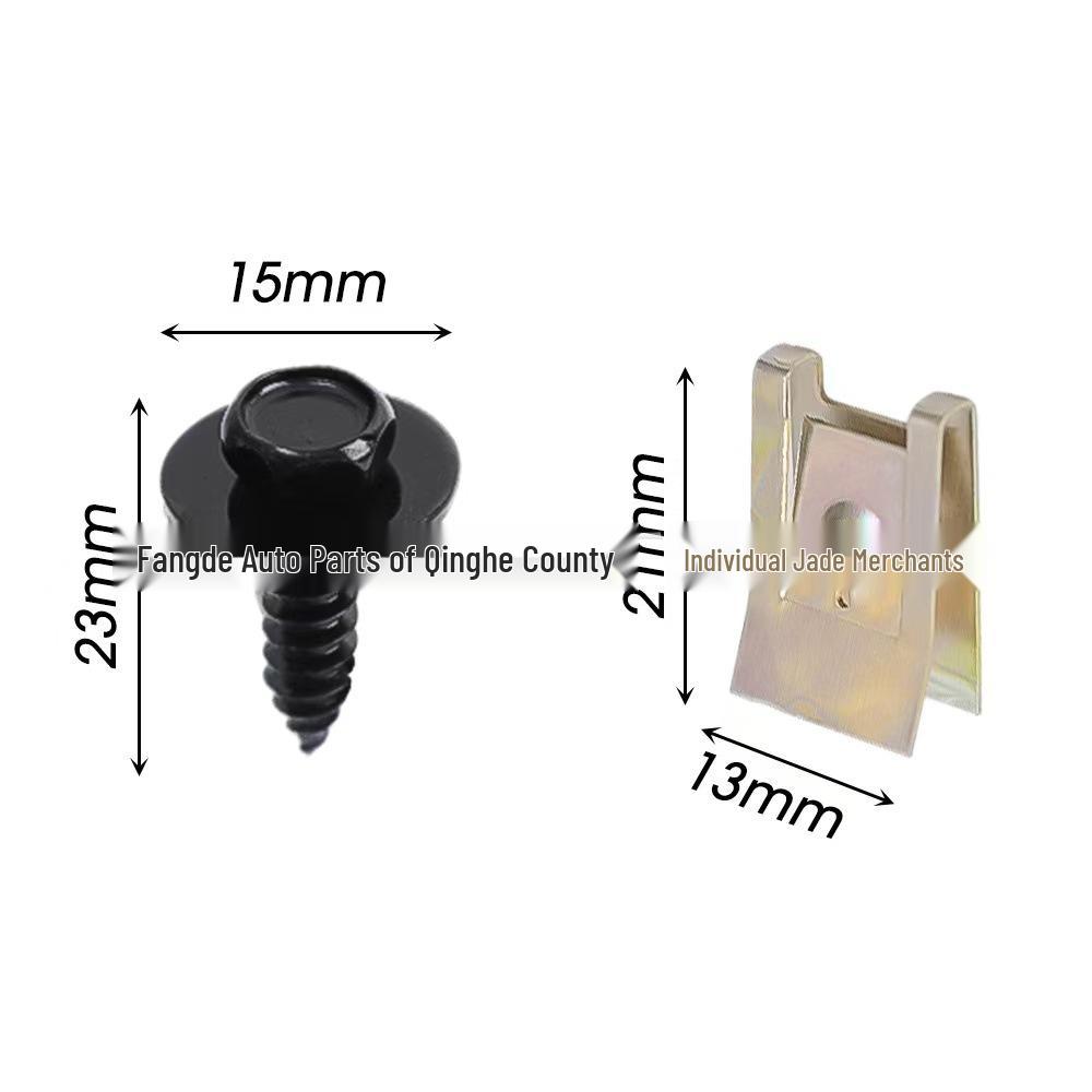 Car Fixing Fastener Washers for Snap Fit Hex Head Self-Tapping Screws - Black Zinc Plated, 20/40/60pcs 10 Metal Clips
Car Fixing Fastener Washers for Snap Fit Hex Head Self-Tapping Screws - Black Zinc Plated, 20/40/60pcs 10 Metal Clips