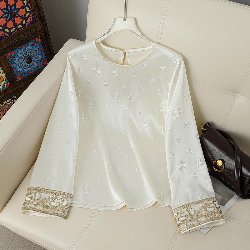 Spring New Arrivals: Chinese National Style Long Sleeve Loose Round Neck T-Shirt 5XL (150-165 jin) брудно-білий
Spring New Arrivals: Chinese National Style Long Sleeve Loose Round Neck T-Shirt 5XL (150-165 jin) брудно-білий
