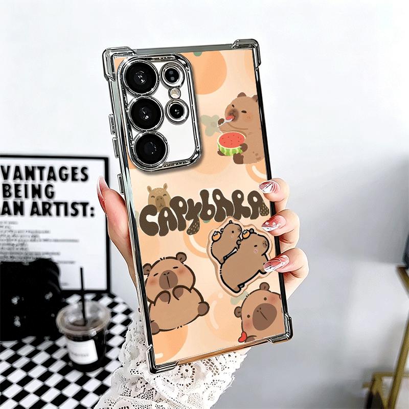 Funny Capybara Cartoon Cute Plating Phone Case For Samsung Galaxy S24 S25 FE S26 Edge S23 Ultra S22 S21 Plus S20 Anti-Fall Airab Samsung S25 Ultra
Funny Capybara Cartoon Cute Plating Phone Case For Samsung Galaxy S24 S25 FE S26 Edge S23 Ultra S22 S21 Plus S20 Anti-Fall Airab Samsung S25 Ultra