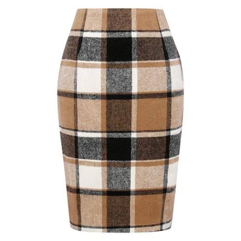 Женская весенняя юбка с высокой талией, клетчатый принт контрастного цвета, облегающая прямая, теплая юбка длиной до колена, зимняя юбка, женская одежда 2XL темные хаки
Женская весенняя юбка с высокой талией, клетчатый принт контрастного цвета, облегающая прямая, теплая юбка длиной до колена, зимняя юбка, женская одежда 2XL темные хаки