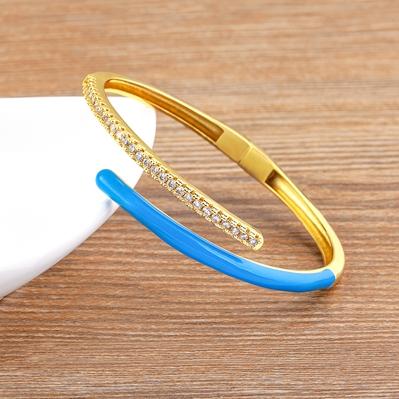 Nidin Top Quality Elegant Crystal Cuff 6 Colors Bangles Open Adjustable Bridal Bracelet Shiny Zircon Jewelry Party Gift Mujer 56-58mm світло-синій колір
Nidin Top Quality Elegant Crystal Cuff 6 Colors Bangles Open Adjustable Bridal Bracelet Shiny Zircon Jewelry Party Gift Mujer 56-58mm світло-синій колір