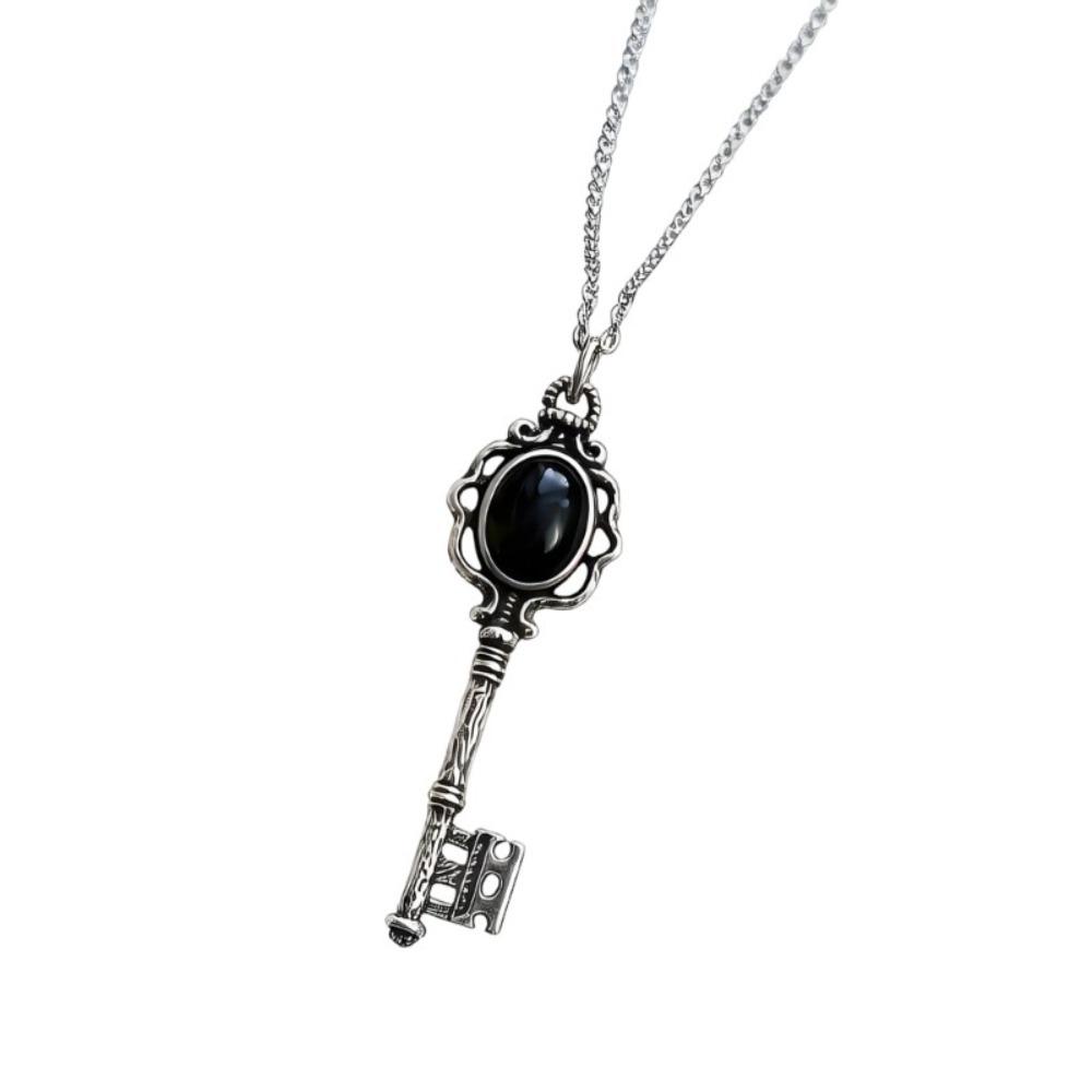 Obsidian Key Pendant Necklace Retro Moonstone Necklace Skull Key Necklace Party Accessories чорний
Obsidian Key Pendant Necklace Retro Moonstone Necklace Skull Key Necklace Party Accessories чорний