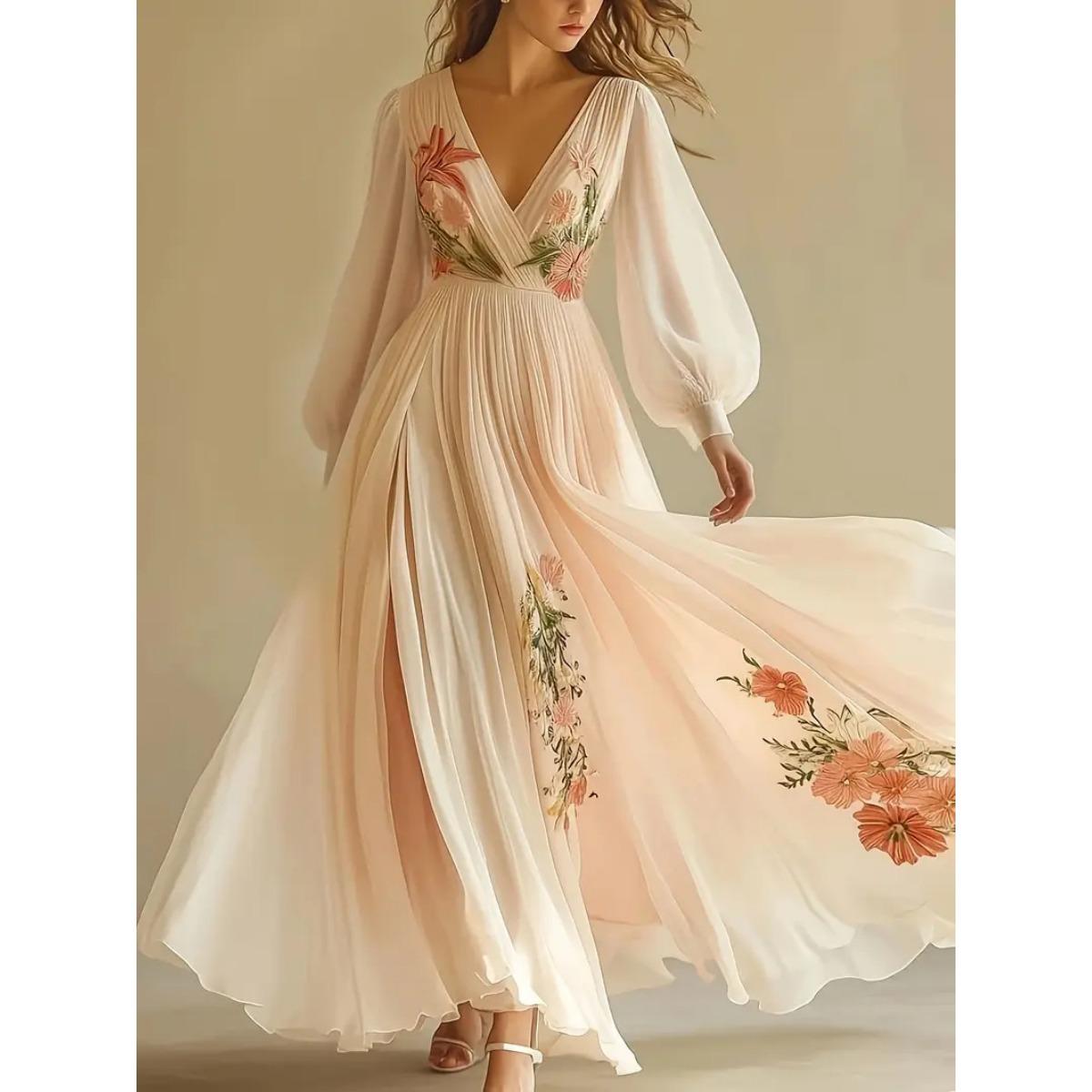 Women s European American Style V-neck Short Sleeve Positioning Digital Print Long Dress For Casual Daily XXL
Women s European American Style V-neck Short Sleeve Positioning Digital Print Long Dress For Casual Daily XXL