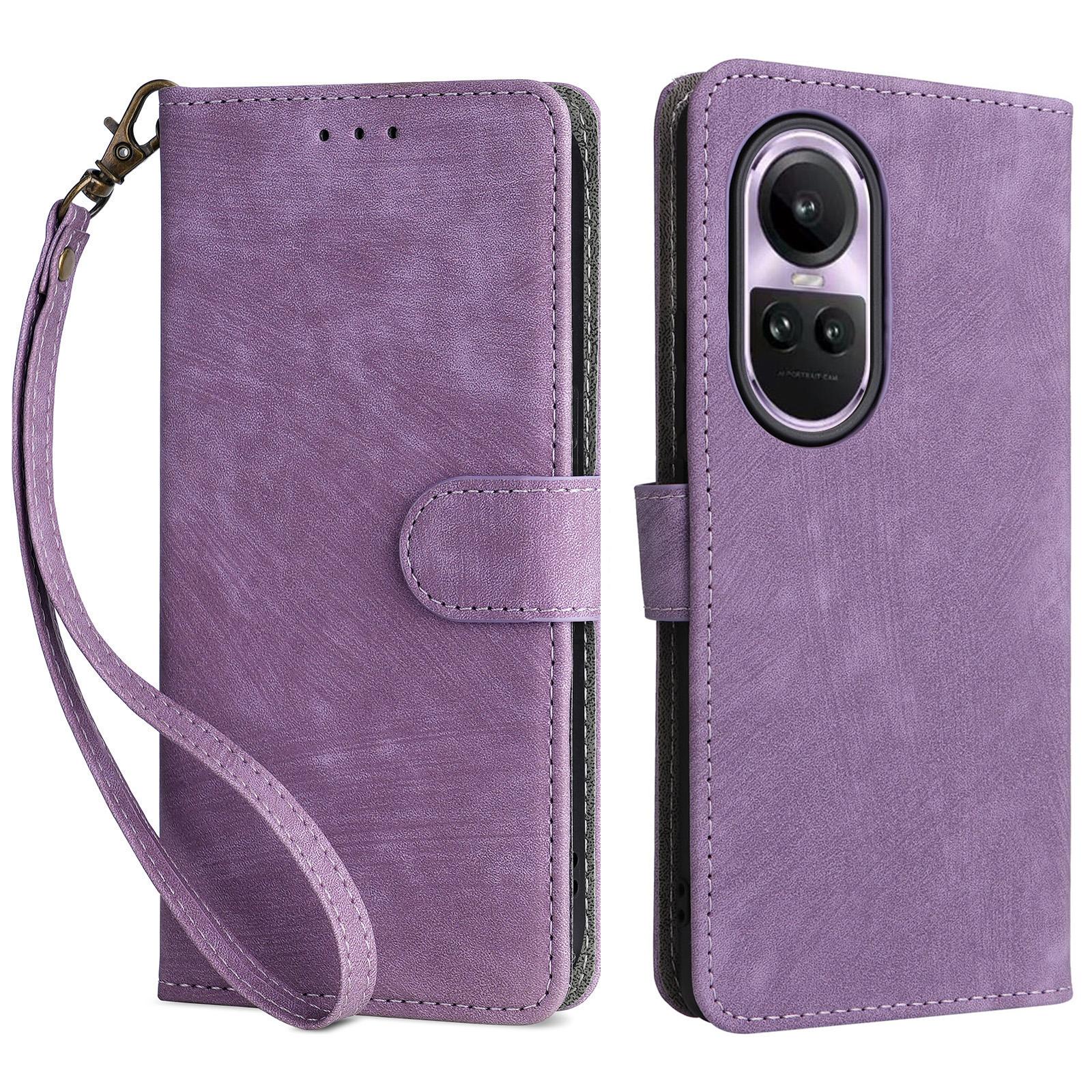 For Oppo Reno10 5G CPH2531 (Global)/Reno10 Pro 5G CPH2525 (Global) Shockproof Cover RFID Blocking Leather Wallet Phone Case with Strap Purple
For Oppo Reno10 5G CPH2531 (Global)/Reno10 Pro 5G CPH2525 (Global) Shockproof Cover RFID Blocking Leather Wallet Phone Case with Strap Purple