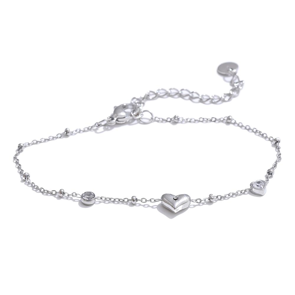 Yhpup Exquisite Stainless Steel Zircon Heart Love Chain Bracelet Bangle for Women Rust Proof Charm Wrist Jewelry Accessories
Yhpup Exquisite Stainless Steel Zircon Heart Love Chain Bracelet Bangle for Women Rust Proof Charm Wrist Jewelry Accessories