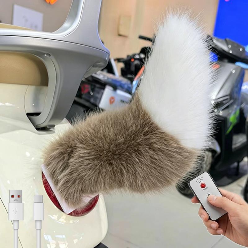 Electric Wagging Tail Plush Remote Controlled Shake for Car Motorcycle Decor Funny Fox Tail Ornament Rechargeable Auto Accessory 1PC хаки
Electric Wagging Tail Plush Remote Controlled Shake for Car Motorcycle Decor Funny Fox Tail Ornament Rechargeable Auto Accessory 1PC хаки