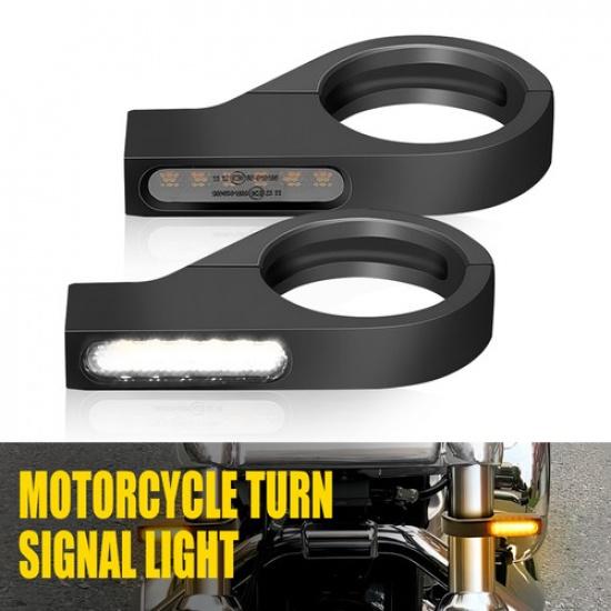 Front Motorcycle 39mm Fork LED Turn Signals Blinker Running Light Amber/White EA
Front Motorcycle 39mm Fork LED Turn Signals Blinker Running Light Amber/White EA