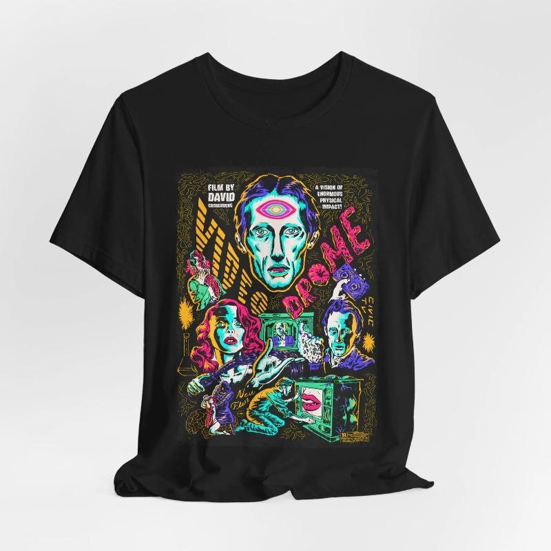 Videodrome Graphic Tee Vintage Horror Movie Shirt Summer Unisexs and Womens Loose and Breathable Tshirt Top 4XL
Videodrome Graphic Tee Vintage Horror Movie Shirt Summer Unisexs and Womens Loose and Breathable Tshirt Top 4XL