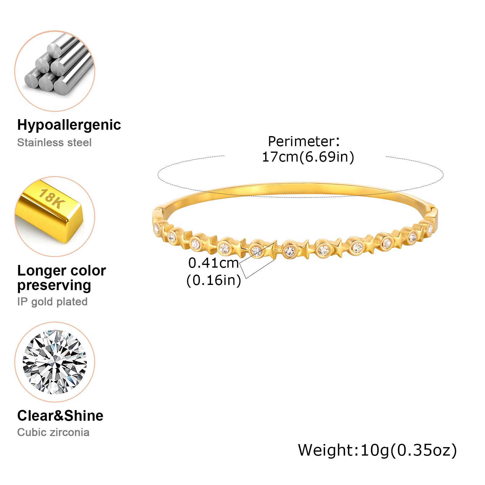Luxury Cubic Zirconia Layered Bangle, Stackable Bracelet Women,,18k Gold Plated Stainless Steel, Hypoallergenic Non Tarnish
Luxury Cubic Zirconia Layered Bangle, Stackable Bracelet Women,,18k Gold Plated Stainless Steel, Hypoallergenic Non Tarnish