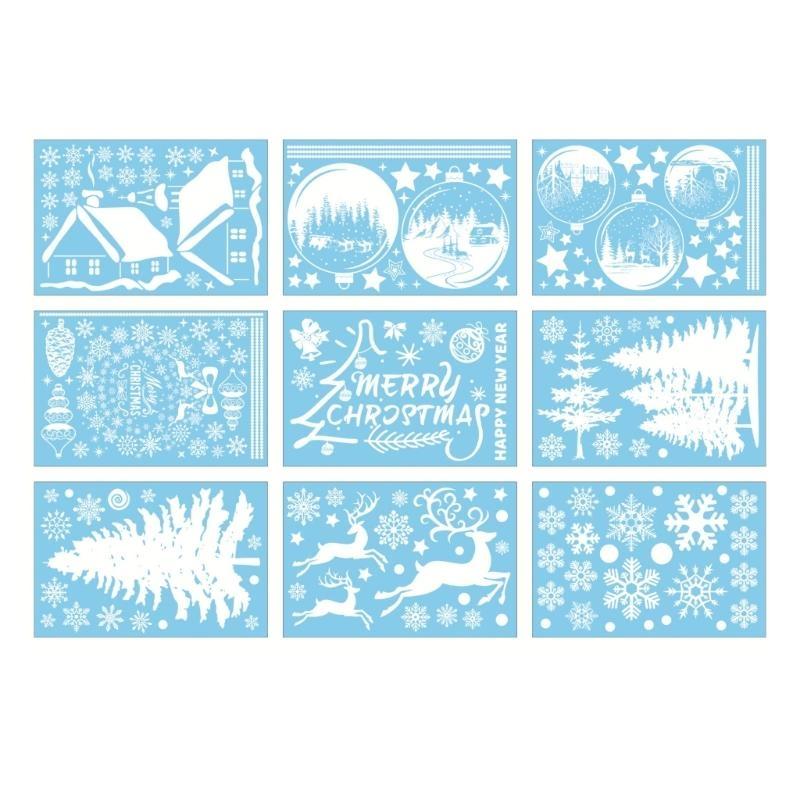 24TE Christmas Glass Window Stickers 9 Sheets Decorative Wallpaper Ornament CN
24TE Christmas Glass Window Stickers 9 Sheets Decorative Wallpaper Ornament CN