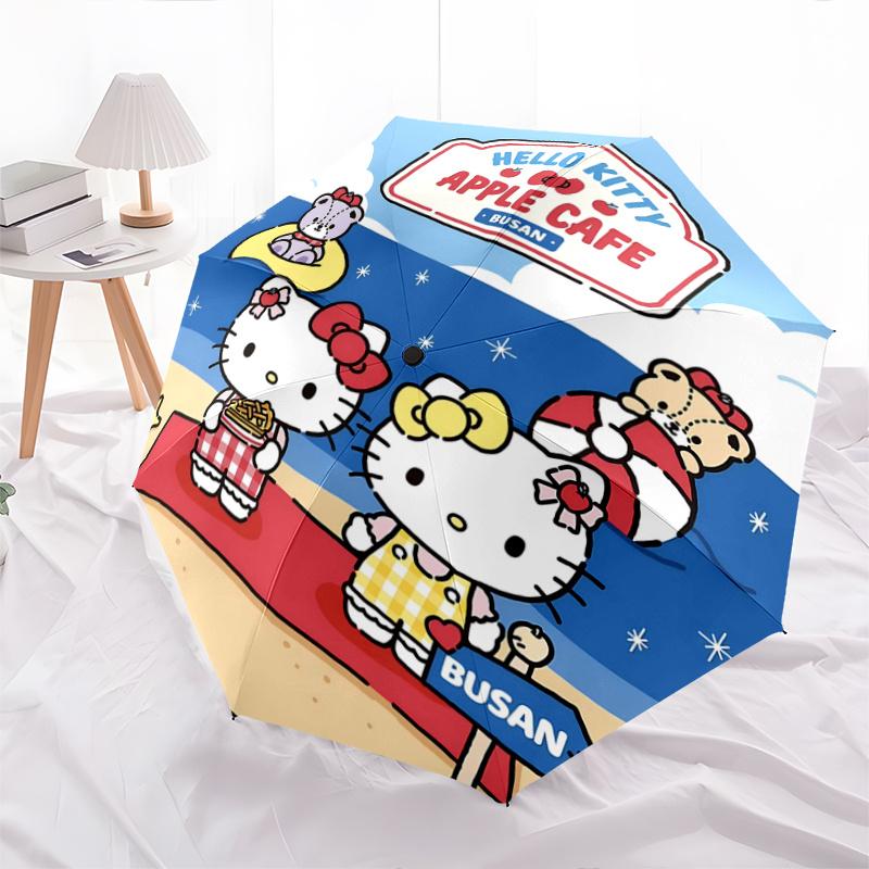 1pc Hello Kitty Apple Cafe Busan Umbrella - Automatic Opening/Closing, Portable Tri-Fold Design, 8-Rib Iron Frame, Outdoor Umbrella, Festival Gift, Su
1pc Hello Kitty Apple Cafe Busan Umbrella - Automatic Opening/Closing, Portable Tri-Fold Design, 8-Rib Iron Frame, Outdoor Umbrella, Festival Gift, Su