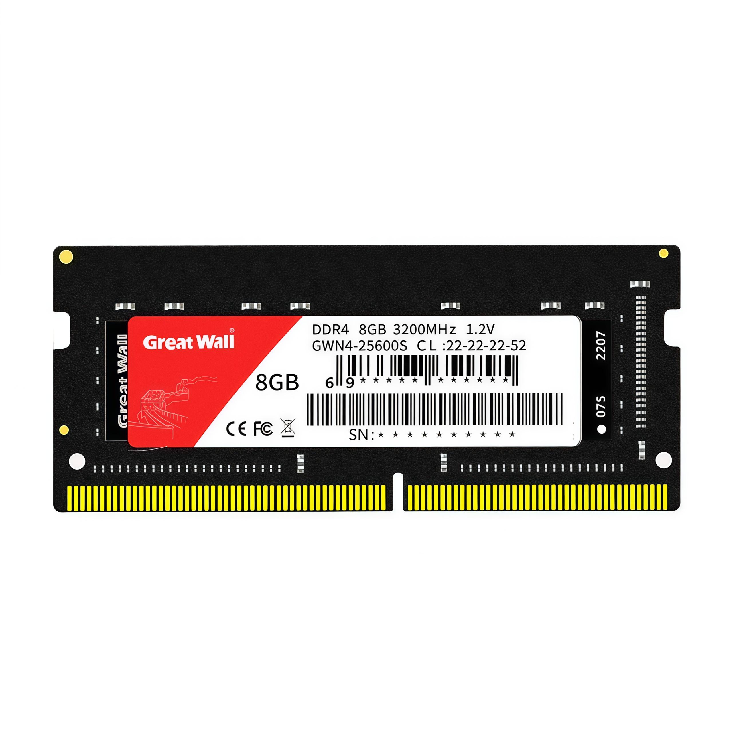 Memory module Great Wall GWN4 DDR4 3200MHz 8GB/16GB notebook memory module 8GB чорний
Memory module Great Wall GWN4 DDR4 3200MHz 8GB/16GB notebook memory module 8GB чорний