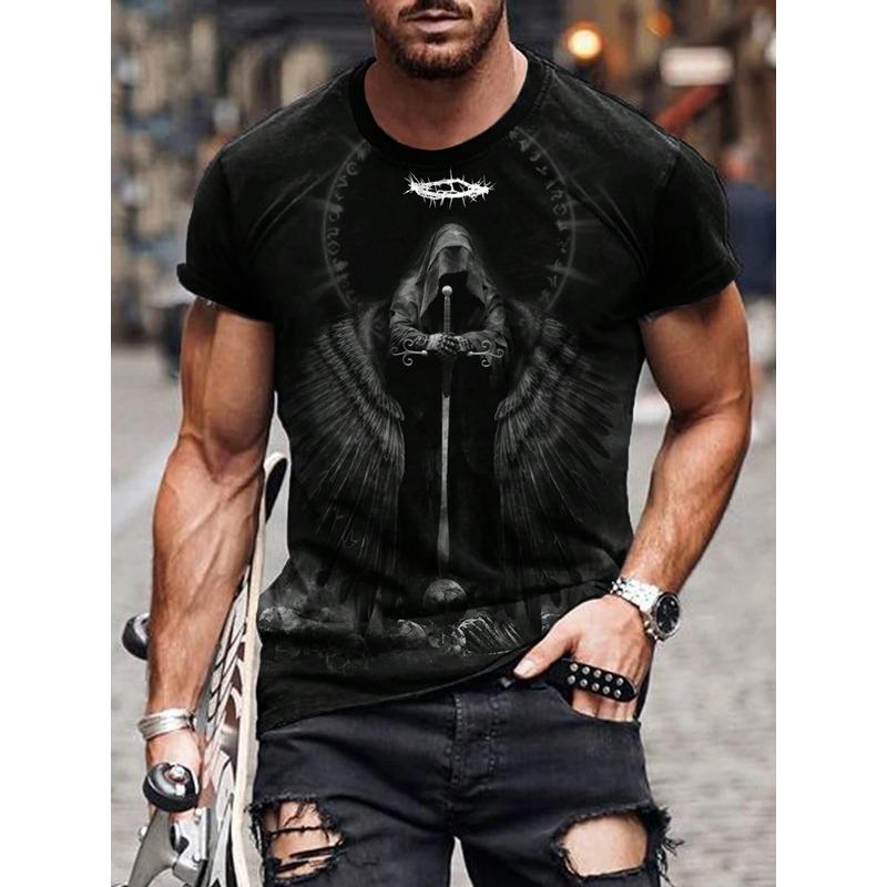 Summe Street Men s T-shirt Skull Print Men s T-shirt Casual Short-sleeved Top Outdoor Sports Fashion Men s T-shirt Clothing S
Summe Street Men s T-shirt Skull Print Men s T-shirt Casual Short-sleeved Top Outdoor Sports Fashion Men s T-shirt Clothing S