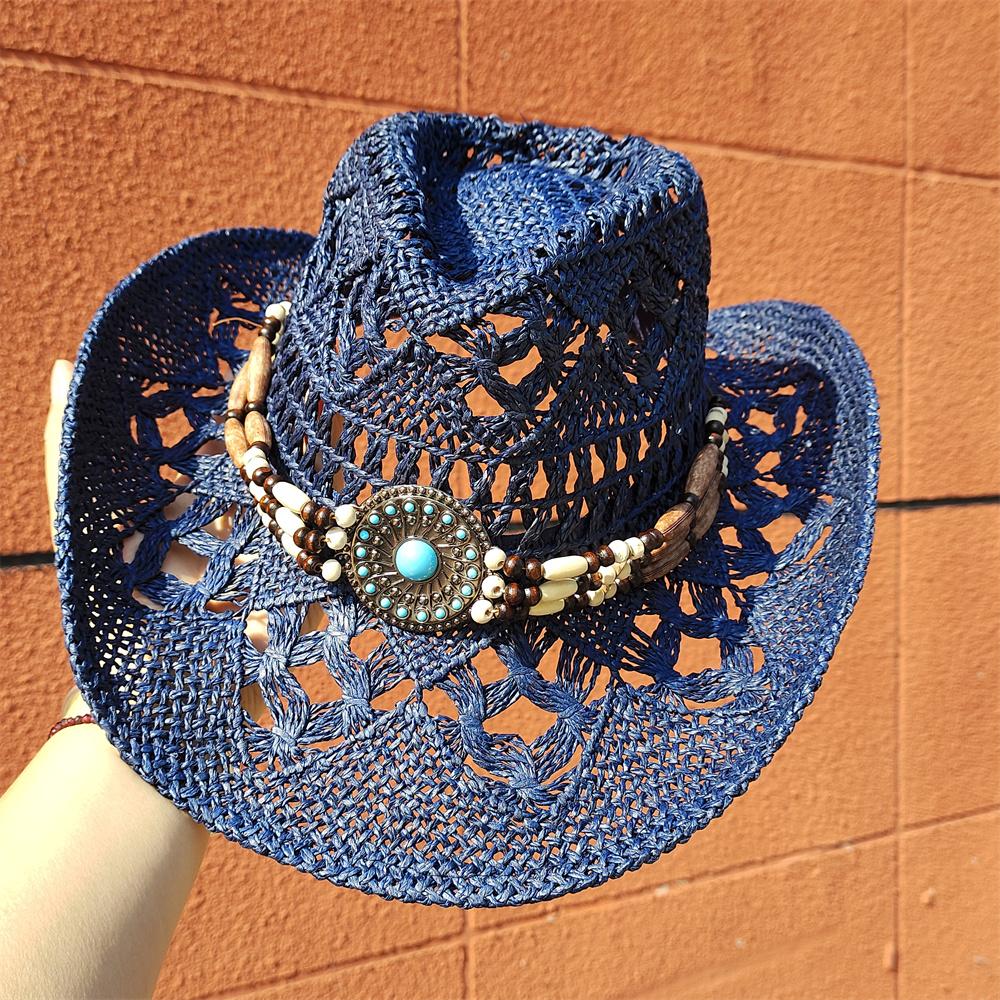 Western Cowboy Straw Hat for Men and Women Hollowing Out Summer Sun Beach Hat Protection Outdoor Fishing Climbing Retro Cap 56-58CM
Western Cowboy Straw Hat for Men and Women Hollowing Out Summer Sun Beach Hat Protection Outdoor Fishing Climbing Retro Cap 56-58CM