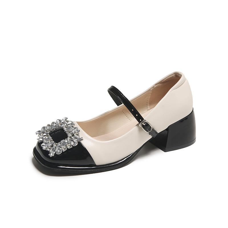 French thick heel Mary Jane shoes women s 2025 spring new rhinestone high heels small fragrant style one-word buckle shallow mouth single shoes 40
French thick heel Mary Jane shoes women s 2025 spring new rhinestone high heels small fragrant style one-word buckle shallow mouth single shoes 40