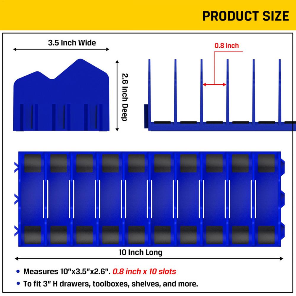 Plier Storage Rack With 10 Slots Plier Organizer Holder and Cutter Organizer Can be spliced Wrench Organizer Storage Holder синий
Plier Storage Rack With 10 Slots Plier Organizer Holder and Cutter Organizer Can be spliced Wrench Organizer Storage Holder синий