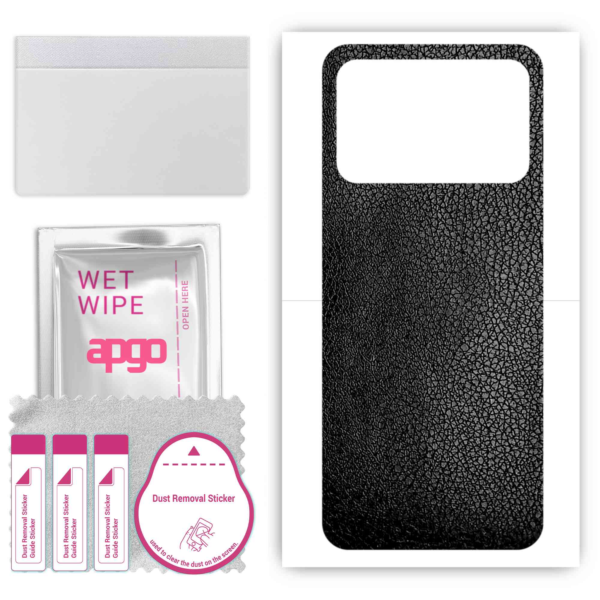 apgo Protective Skin Sticker for the back compatible with Poco C55, Wrap Film, Foil, Vinyl - Pattern Black Leather
apgo Protective Skin Sticker for the back compatible with Poco C55, Wrap Film, Foil, Vinyl - Pattern Black Leather