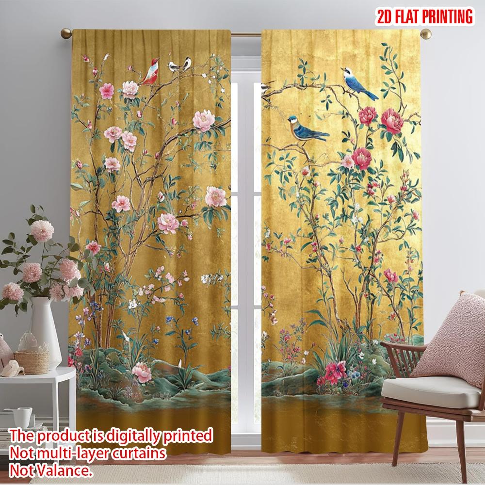 Set Of 2 Flat Printing Drapes Flowers Plants Polyester Fabric Without Electricity Festive Curtains All Occasions Curtain W100*H70(CM)-Grommet top&2PCS
Set Of 2 Flat Printing Drapes Flowers Plants Polyester Fabric Without Electricity Festive Curtains All Occasions Curtain W100*H70(CM)-Grommet top&2PCS