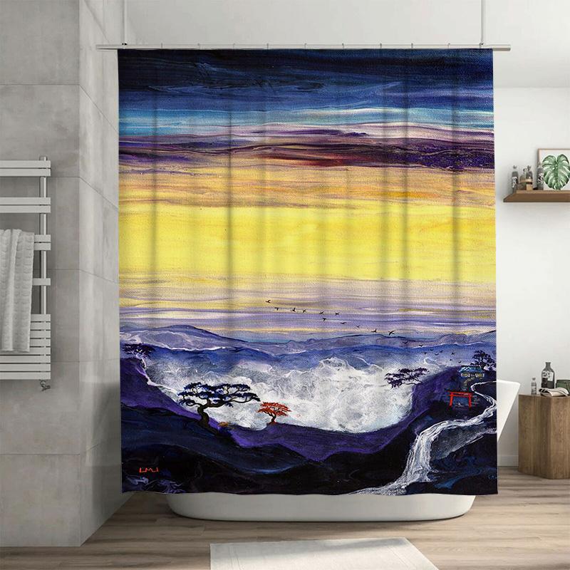 Multicolored Watercolor Landscape Shower Curtain For Bathroom Decor Modern Style With Red Tree And Mountain Design (This Title M W60H190(CM)-1 Pcs
Multicolored Watercolor Landscape Shower Curtain For Bathroom Decor Modern Style With Red Tree And Mountain Design (This Title M W60H190(CM)-1 Pcs