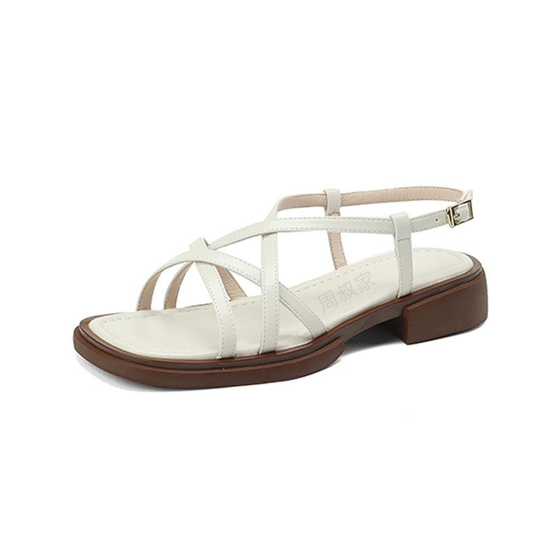 Sheepskin version~ Retro cross-strap, thin strap, soft sole, thick heel, Roman shoes, women s open toes, stepping on shit sandals 39
Sheepskin version~ Retro cross-strap, thin strap, soft sole, thick heel, Roman shoes, women s open toes, stepping on shit sandals 39